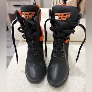 Prada Black and Orange Interior Detail